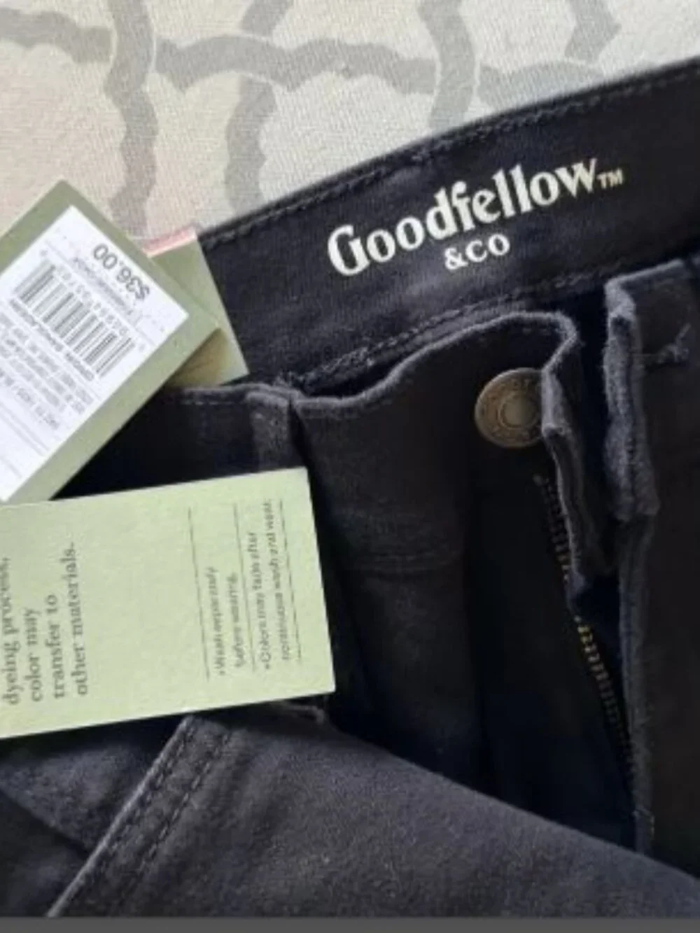 NWT Goodfellow & Co Men's Black Jeans 30x32 Athletic Fit Total Flex